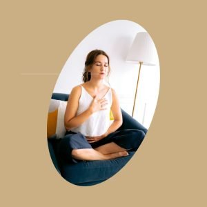 Girl performing Mindfulness therapy