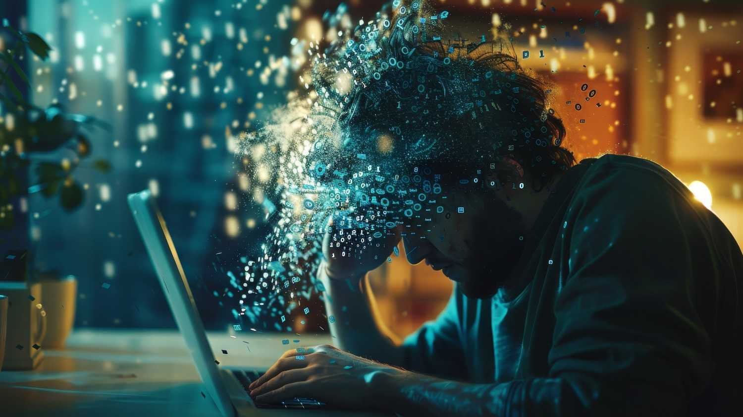 person suffering from AI anxiety