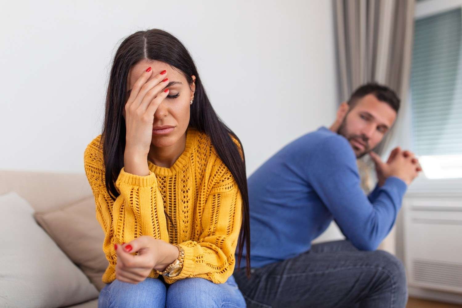 couple suffering from relationship trauma