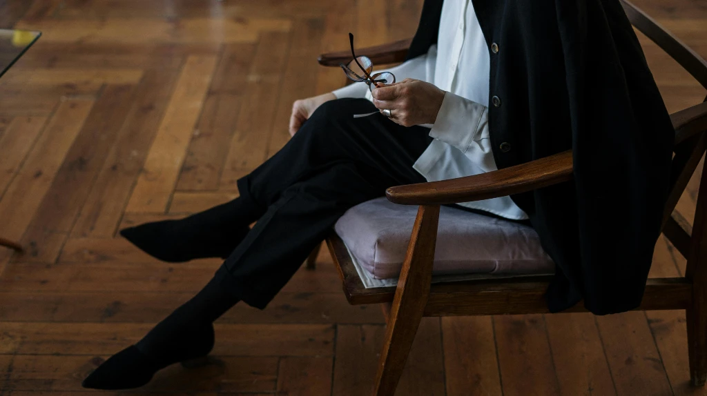 therapist sitting on a chair
